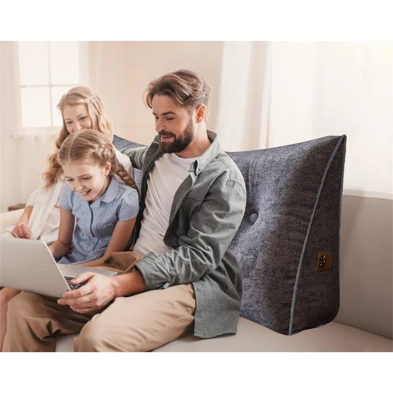 WOWMAX Bed Rest Wedge Bolster Daybed Dorm Bunk Bumper Reading Pillow