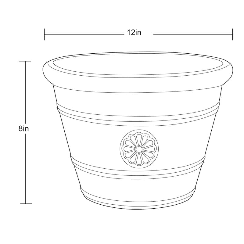 Southern Patio Modesto Handcrafted Composite Planter