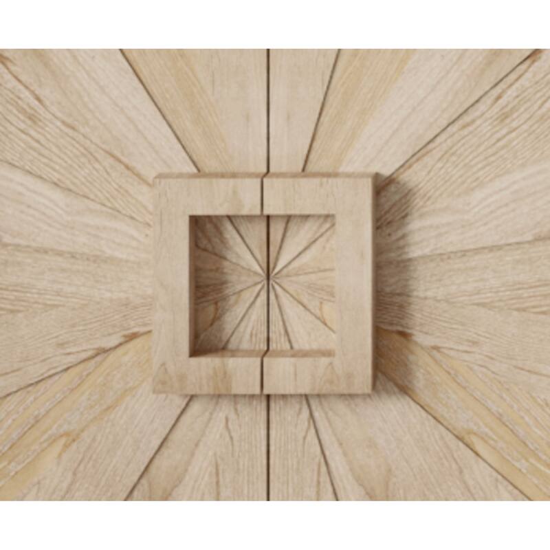 Roomfitters 60" Premium Farmhouse Credenza, Symmetrical Sunburst Door Design TV Stand with Adjustable Shelves