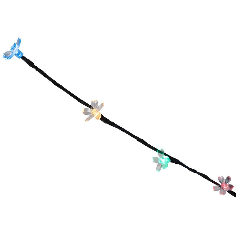 3 Cherry Blossom Artificial Tree Branches 2.5' Multicolor LED Lights