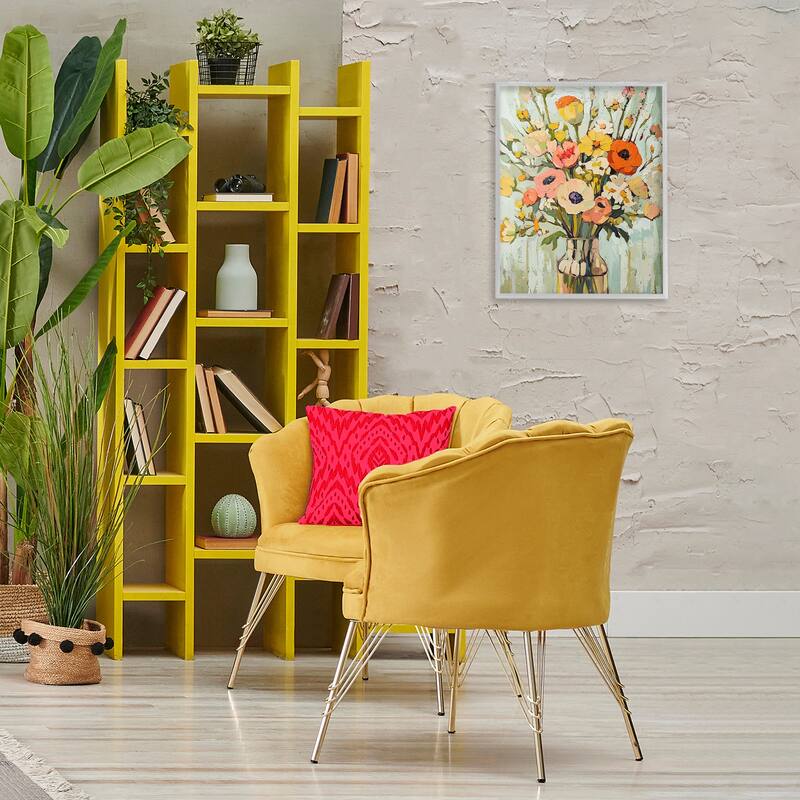 Stupell Painterly Bouquet Arrangement Framed Giclee Art Design By Franklyn Gregory