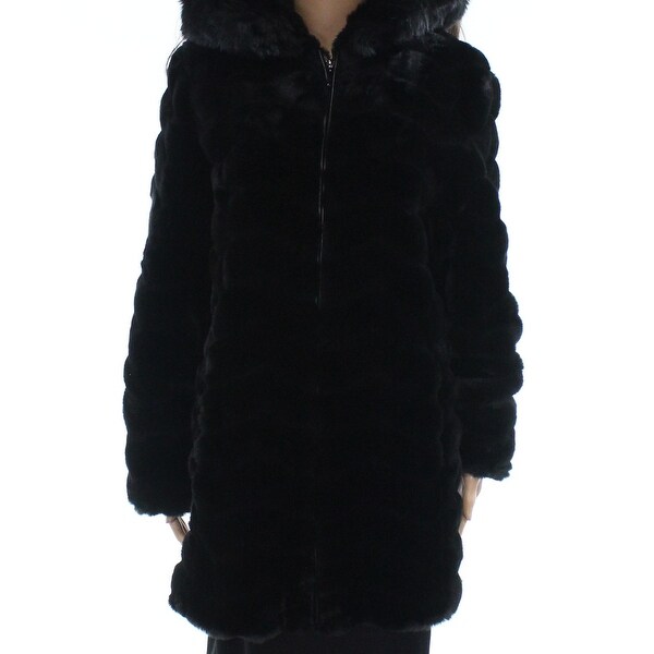 gallery faux fur hooded jacket