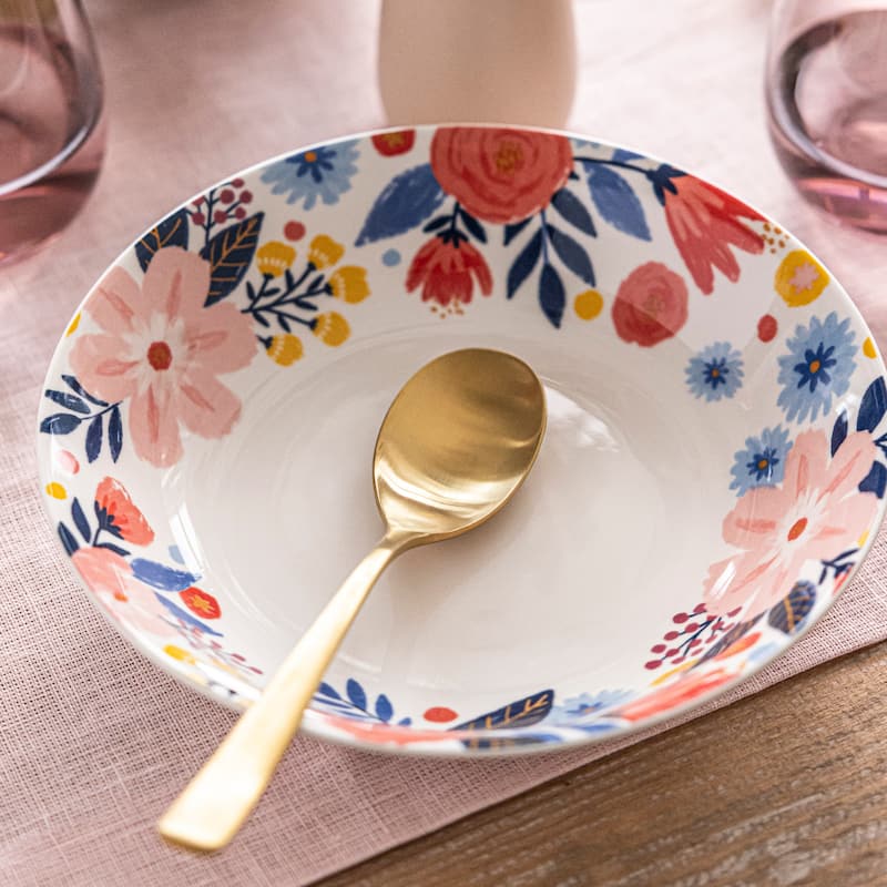over&back x Jess Phoenix Stoneware Dinner Bowls, Set of 4