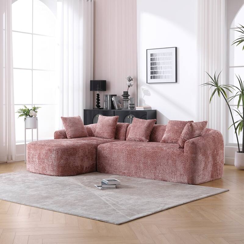 Living Room Oversized Comfy Boucle Sofa