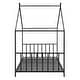 preview thumbnail 6 of 22, Twin Size Metal House Platform Bed with Solid Metal Legs