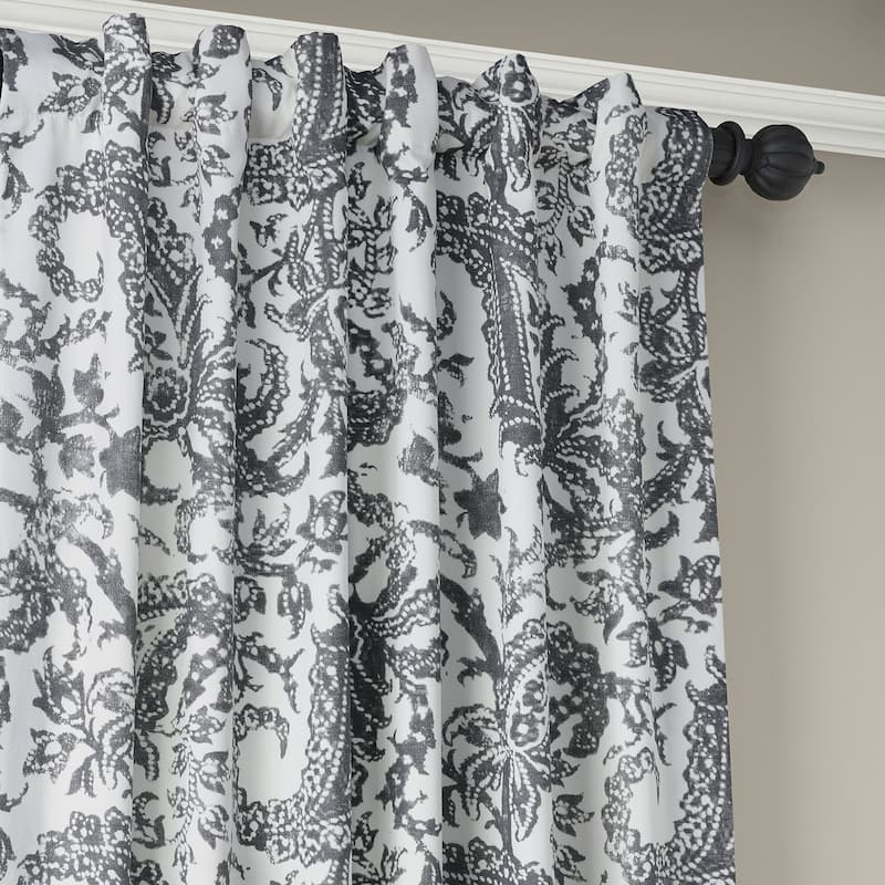 Exclusive Fabrics Edina Washed Classic Paisley Printed Cotton Curtain Panel