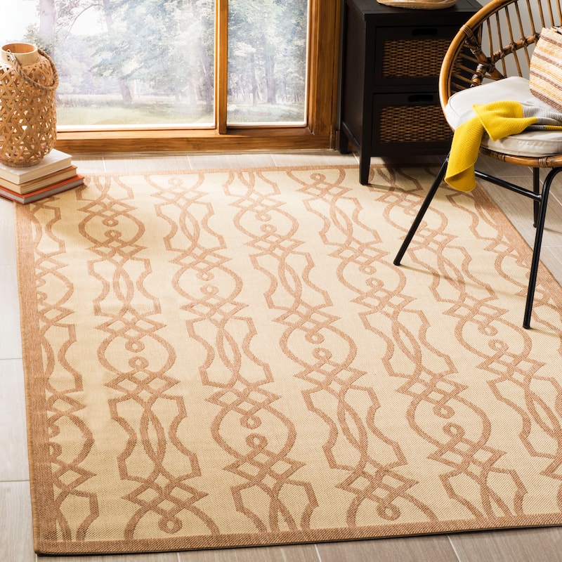 Martha Stewart by SAFAVIEH Villa Screen Indoor/ Outdoor Waterproof Rug - 4' x 5'7" - Hickory