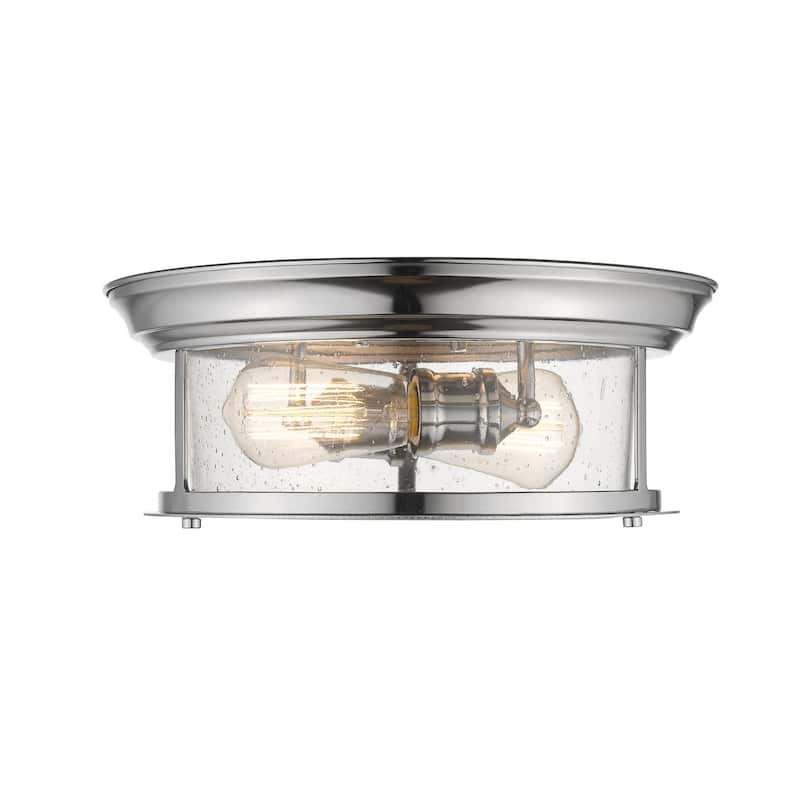 Bellevue Hughen 2 Light 14" Wide Flush Mount Drum Ceiling Fixture