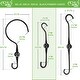 preview thumbnail 5 of 3, Achla Designs Set of 2 Double Ended Extender Hangers with Wide Hook, 12 Inch Tall, Black Powder Coat Finish