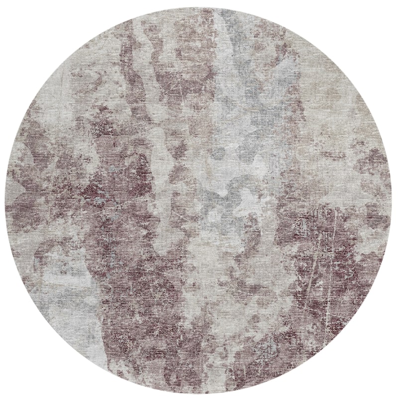 Indoor/ Outdoor Accord Abstract Polyester Washable Rug New