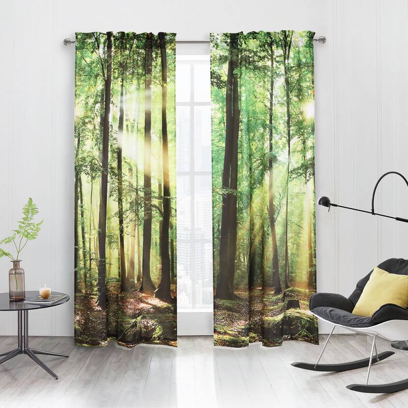 Habitat Photo Real Digital Panoramic Print Curtain Panel Pair