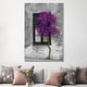 preview thumbnail 3 of 11, iCanvas "Tree in Front of Window Purple Pop" Canvas Print