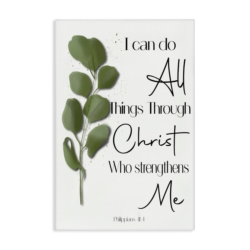 Stupell Proverb & Herb Sprig Canvas Wall Art Design By Amber Clarkson - 20 x 30