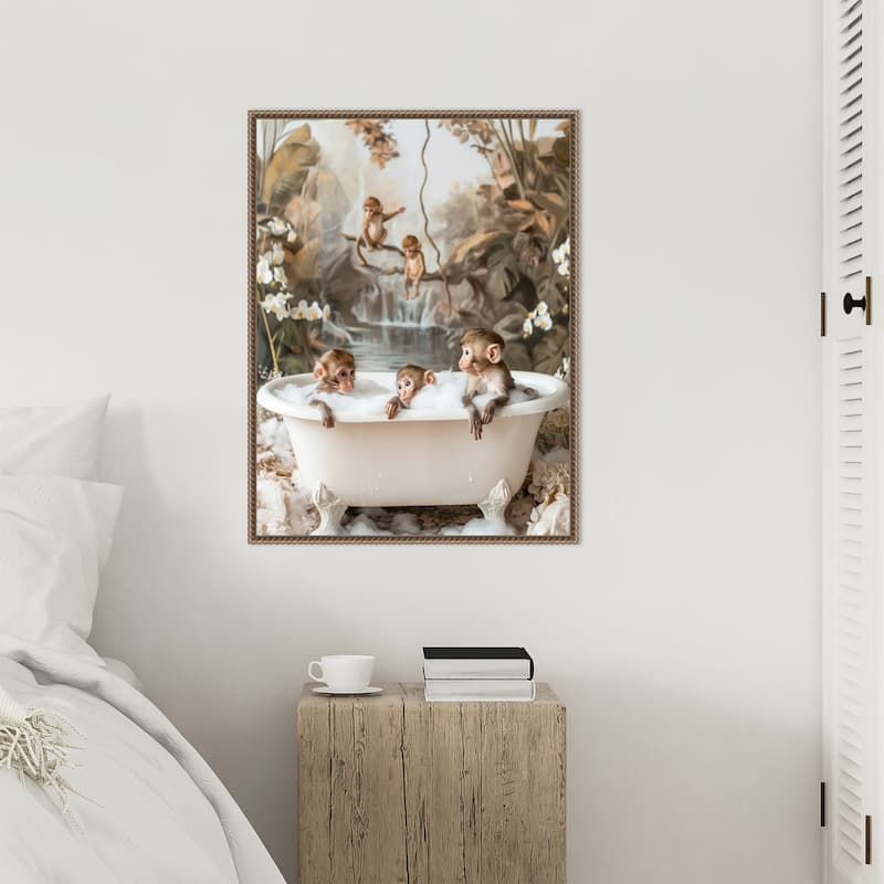 Jungle Spa by Niky Rahner Framed Canvas Wall Art