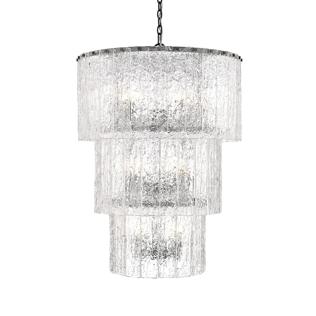 Z-Lite 1943-36 Glacier 12 Light 28" Wide Waterfall Chandelier