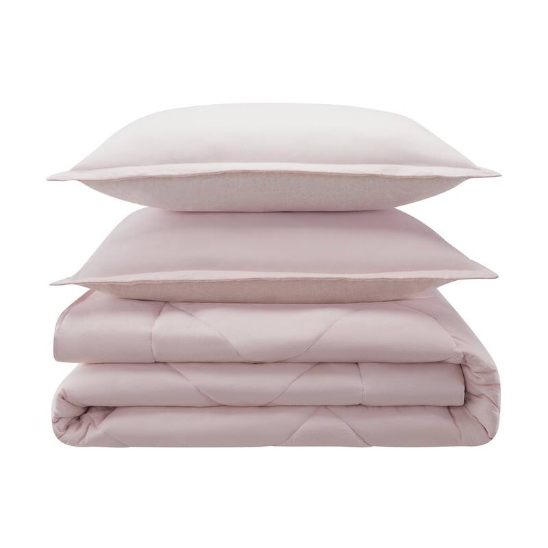 Serta Supersoft Cooling Bed Set, Reversible Bedding Comforter and Solid Sheet Set