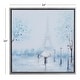 preview thumbnail 6 of 5, Blue Polystone Transitional Framed Wall Art