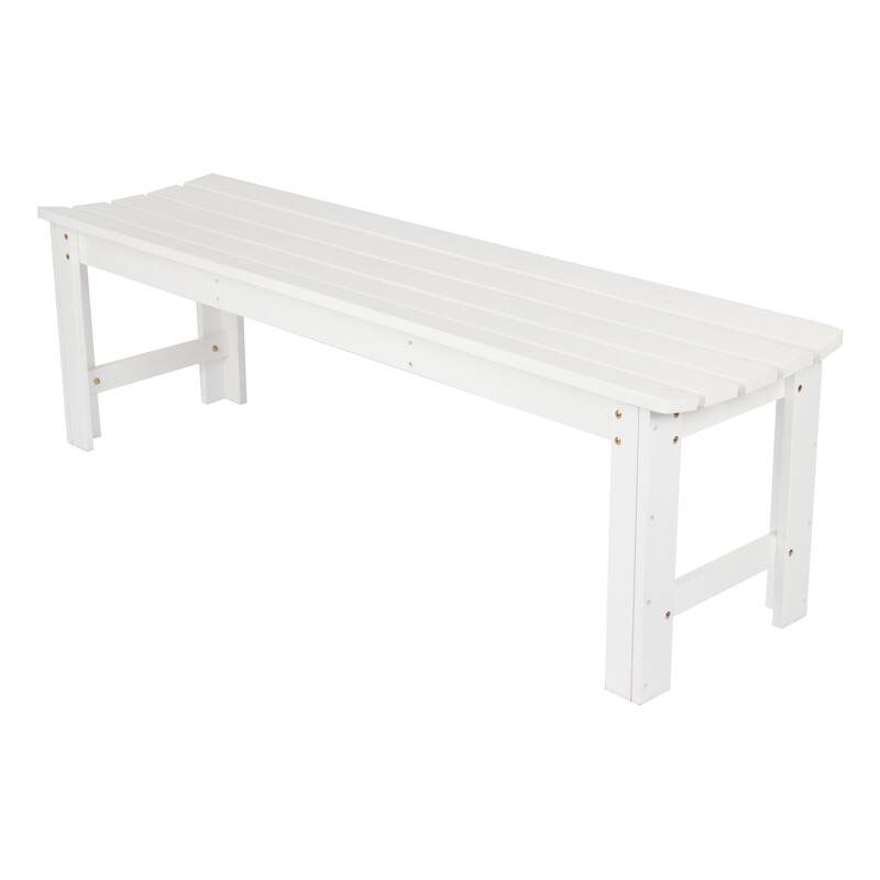 Shine Company 5FT Backless Garden Bench, Cedar Wood, HYDRO-TEX Finish