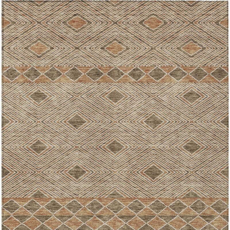 HomeRoots Geometric Transitional Rectangle Outdoor Rug