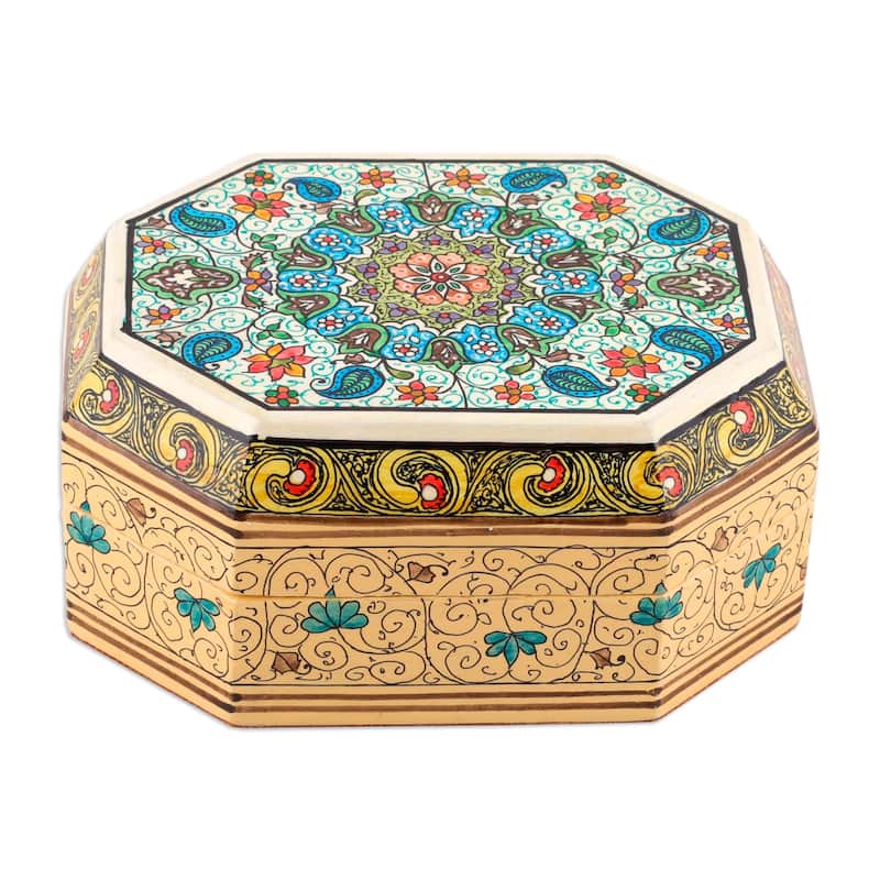 Novica Handmade Persian Garden Decorative Wood Box