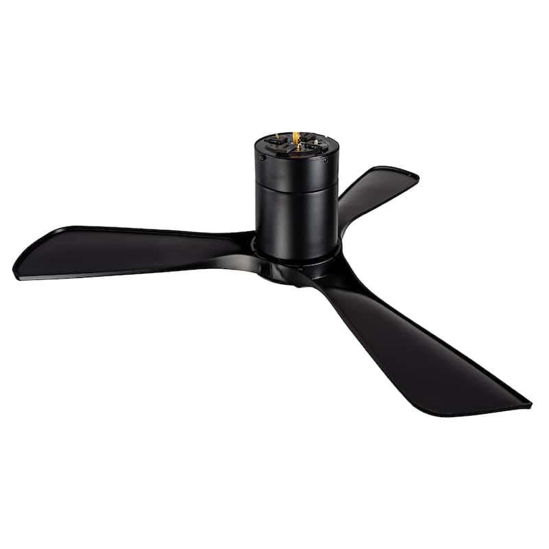 42" Flush Mount Ceiling Fan with Lights and Remote Control, Quiet DC Motor