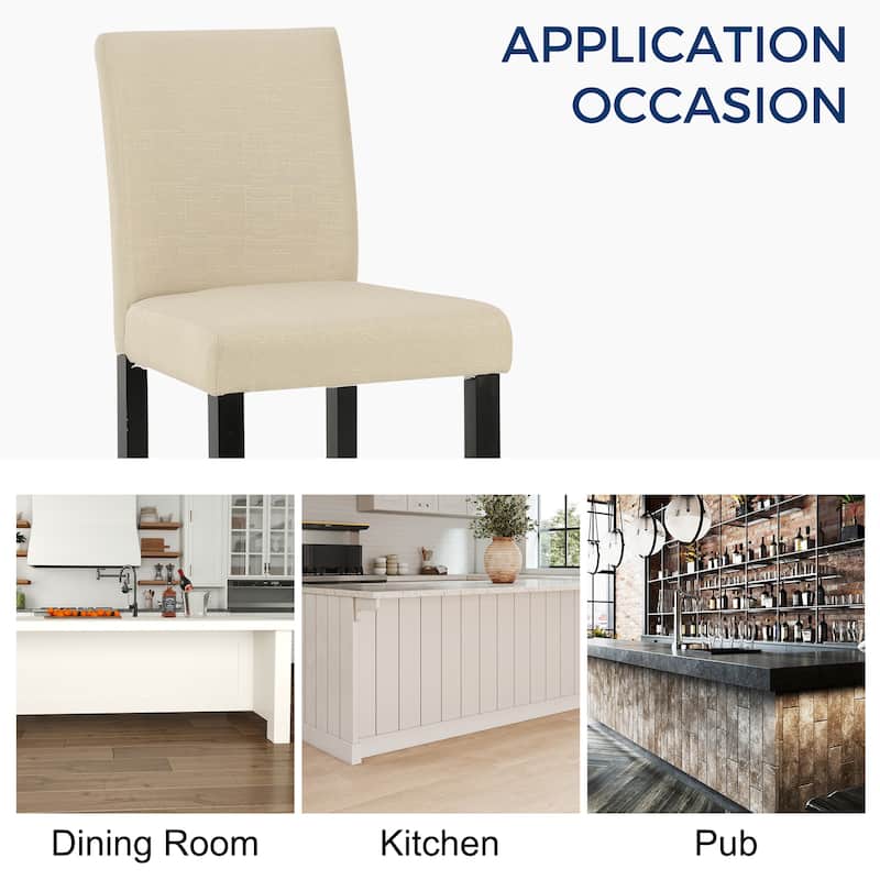 24 Inches Counter Height Bar Stools with Back Set of 2