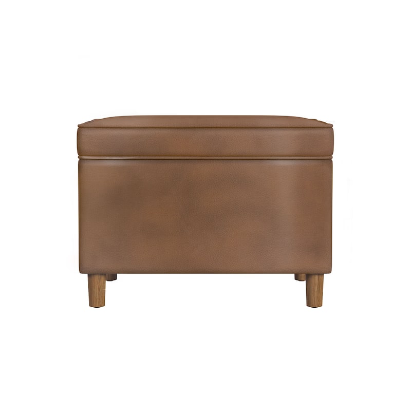Dinah 24" Storage Ottoman with Cone Wood Legs