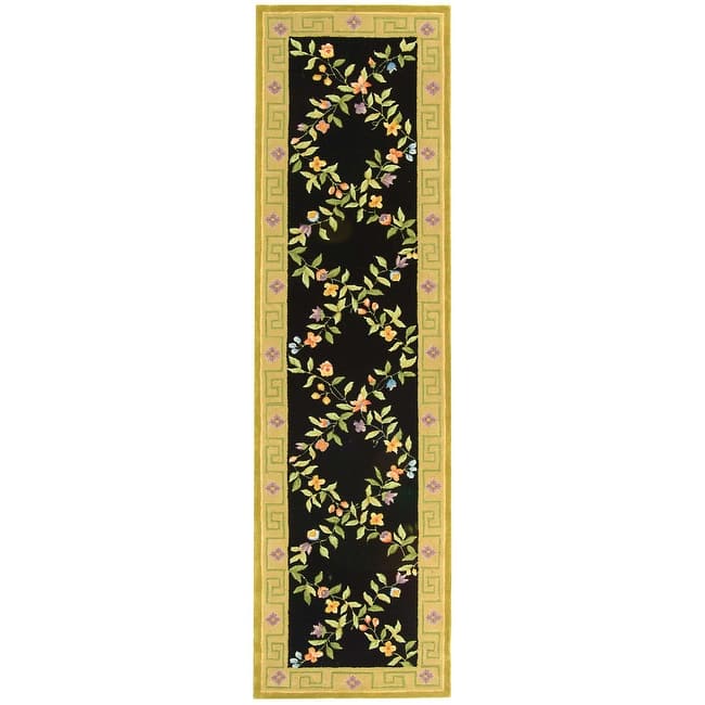 SAFAVIEH Handmade Berkeley Bice Botanical Wool Rug - 2' 6" x 8' - Sage - Runner