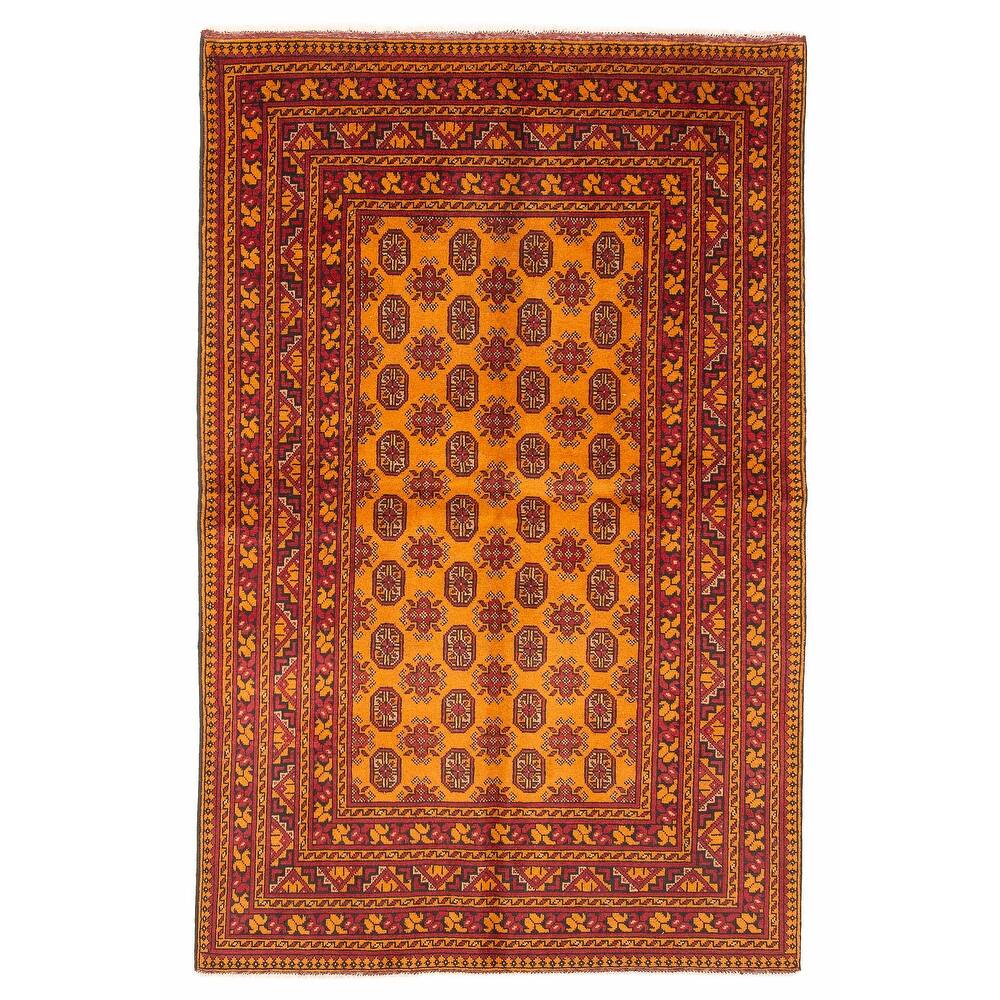 ECARPETGALLERY Hand-knotted Uzbek Kargahi Brown Wool Rug - 5'2 x 7'10