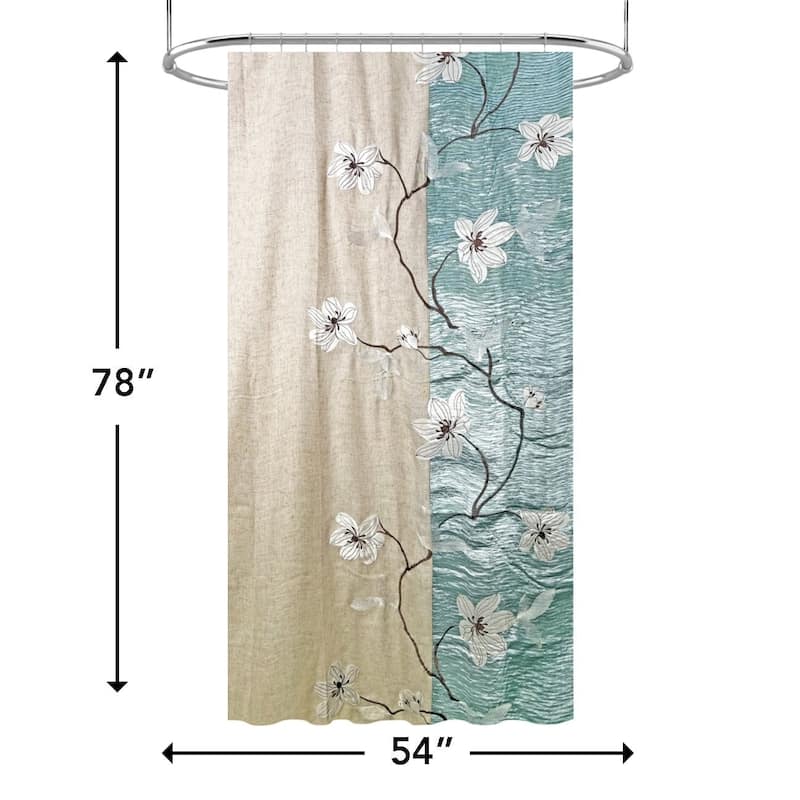 Magnolia Vine Fabric Shower Curtain