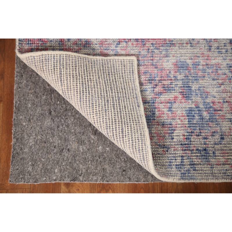 Abstract Modern Area Rug Hand-Knotted Multi-Color Wool Carpet - 7'8"x 9'7"