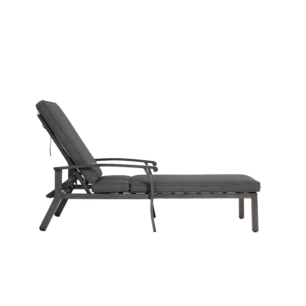Aluminium Cast Lounge Chair Modern Outdoor Patio Furniture Comfortable Seating
