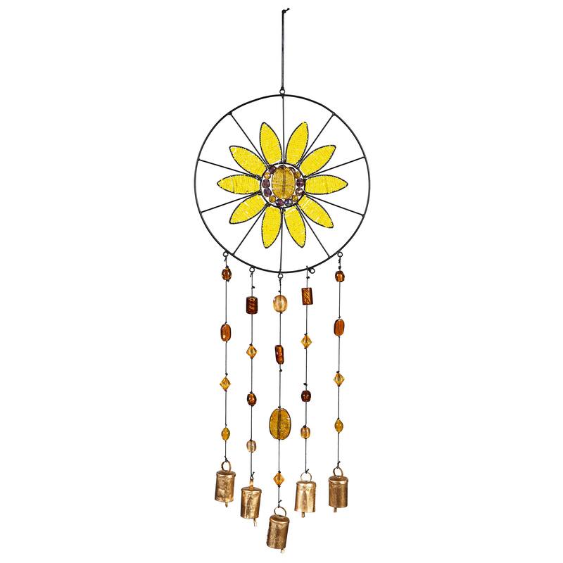 38" Sunflower Beaded Wind Chime
