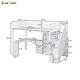 preview thumbnail 52 of 80, Multifunctional Wood Twin Size Loft Bed with L-Shaped Desk and Storage Staircase, Loft Bed Frame with Cabinet and Drawers