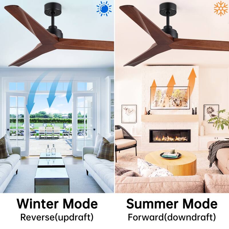52" Lowe Profile Black Ceiling Fan without Light