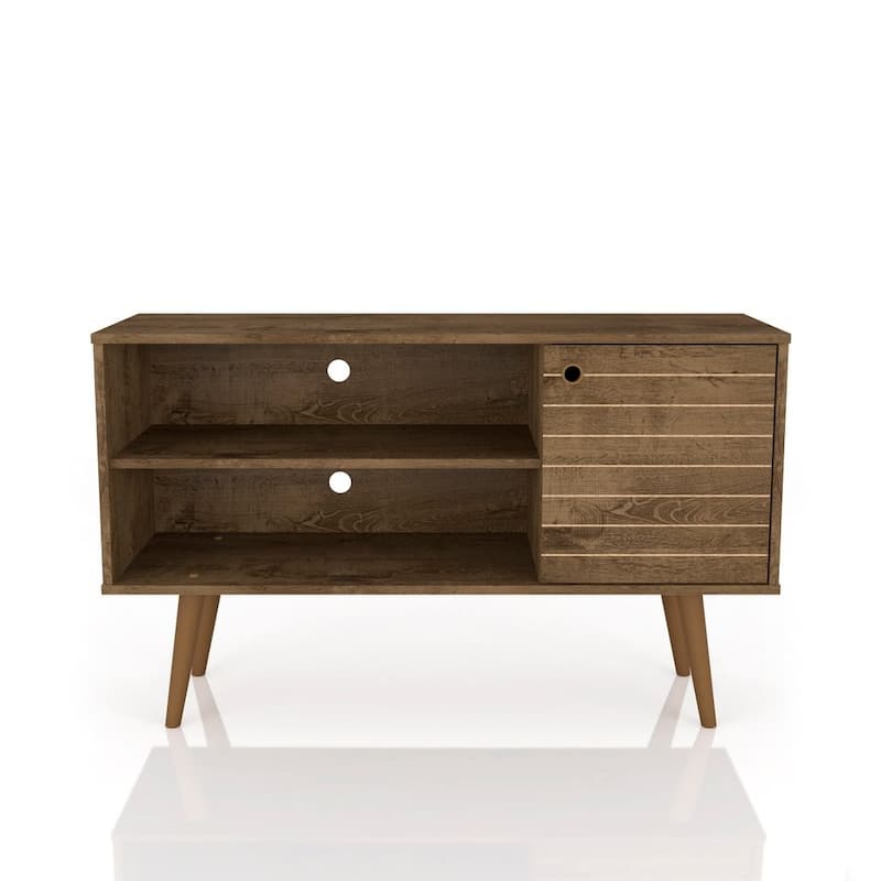 Mid-century Modern Liberty 2-shelf TV Stand - Brown