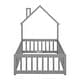 preview thumbnail 31 of 109, Twin/Full Montessori Toddler Floor Bed Frame, Modern House-Shaped Bed Frame with Fence and Full-Length Guardrails for Girls Boys