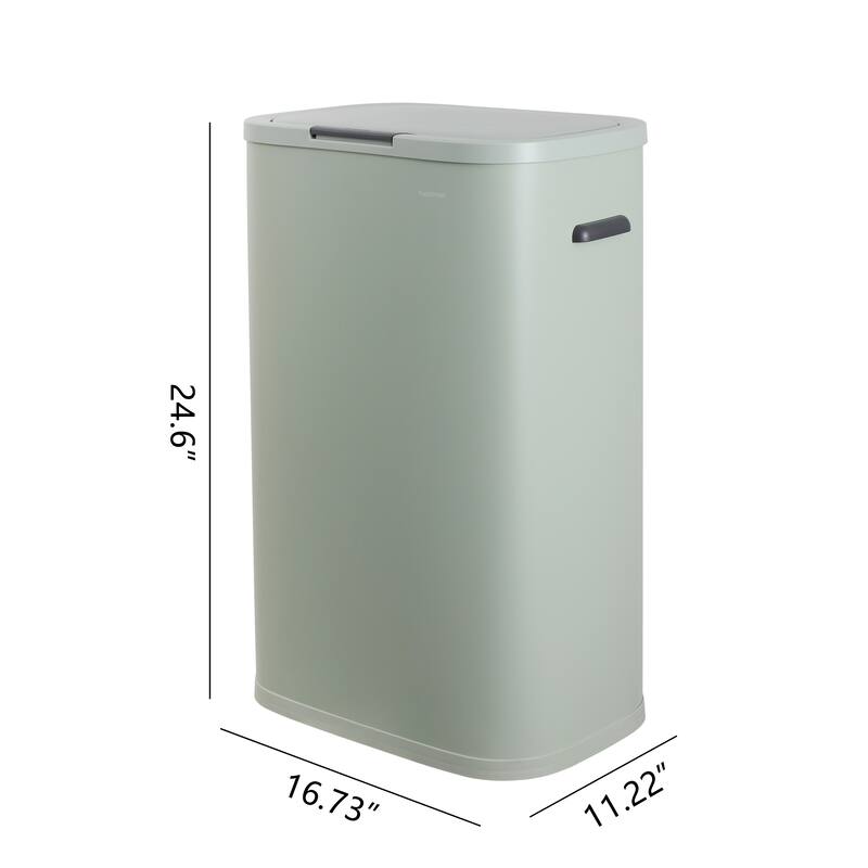 happimess Tammi Kitchen 14.5-Gallon Slim Metal Push Button Trash Can