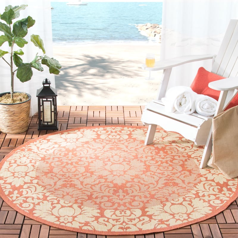 SAFAVIEH, Courtyard Foelke Indoor/ Outdoor Patio Backyard Rug