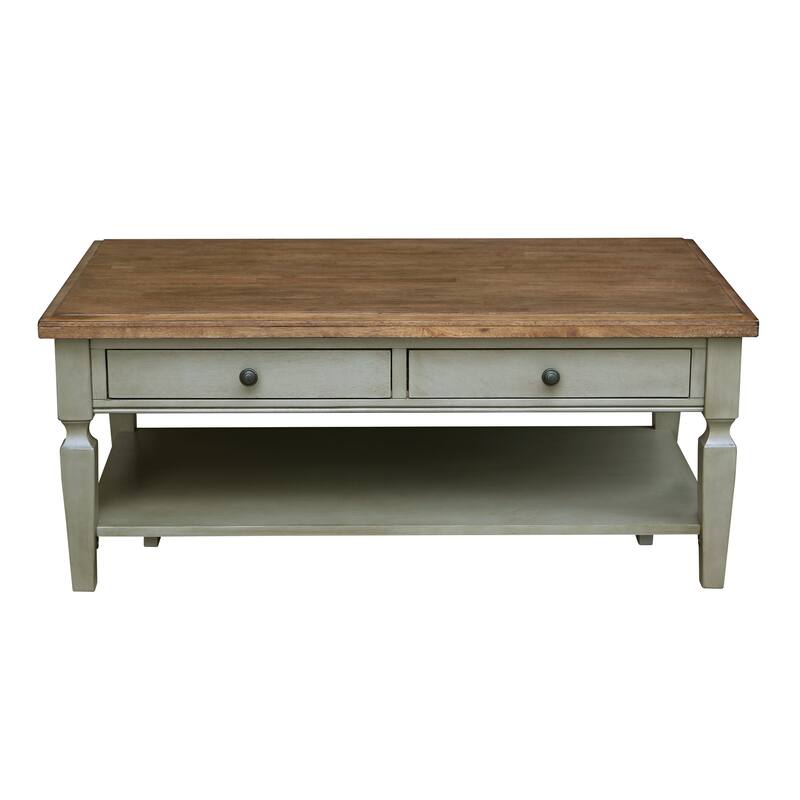 Vista Solid Wood Coffee Table - 48"W x 28"D x 20"H