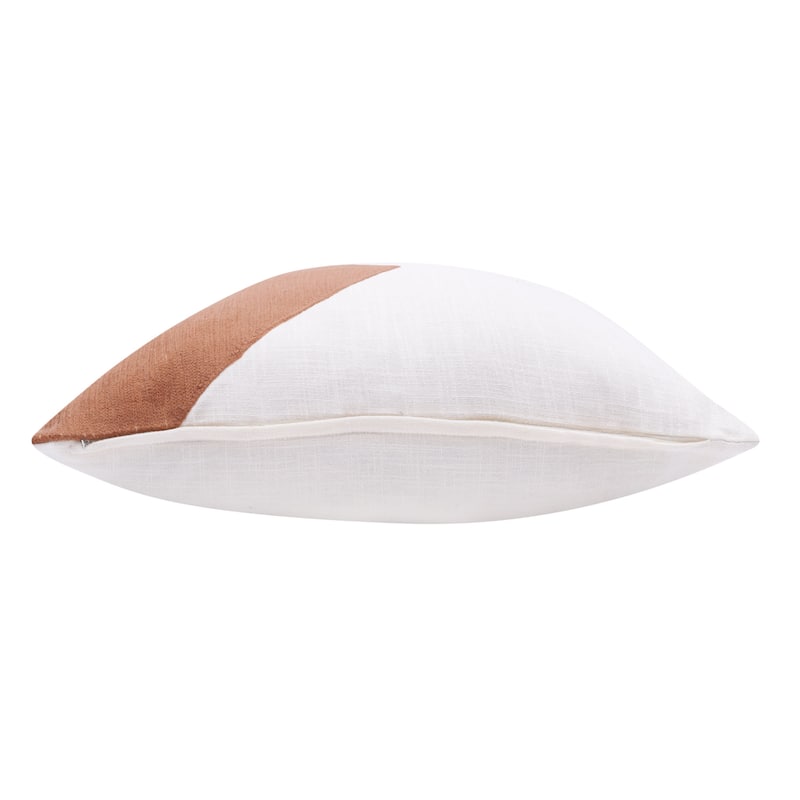 HomeRoots 20" X 20" Brown And Ivory 100% Cotton Abstract Zippered Pillow