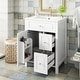preview thumbnail 4 of 53, GDFStudio - Cielo 24" Bathroom Vanity with Ceramic Sink, 2 Soft Close Drawers, Door & Storage Racks