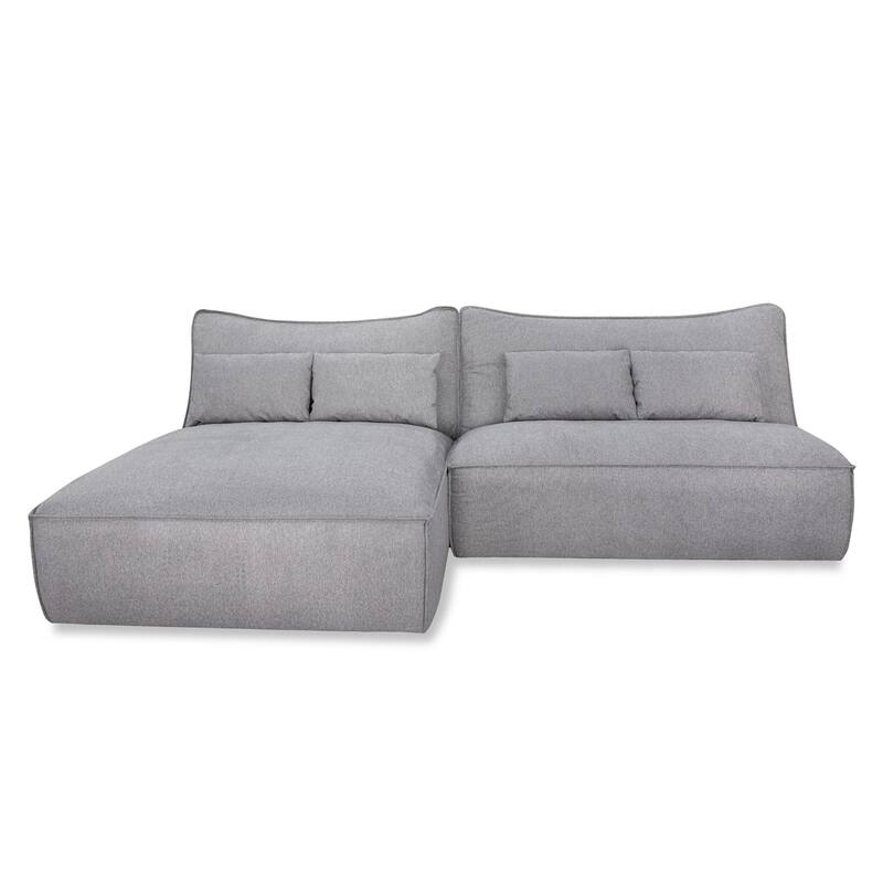 Divani Casa Racine Modern Grey Fabric Modular Sectional Sofa
