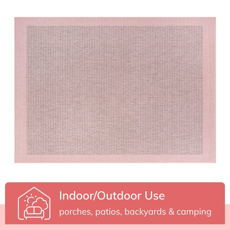 Well Woven Medusa Odin Indoor Outdoor Border Solid Area Rug