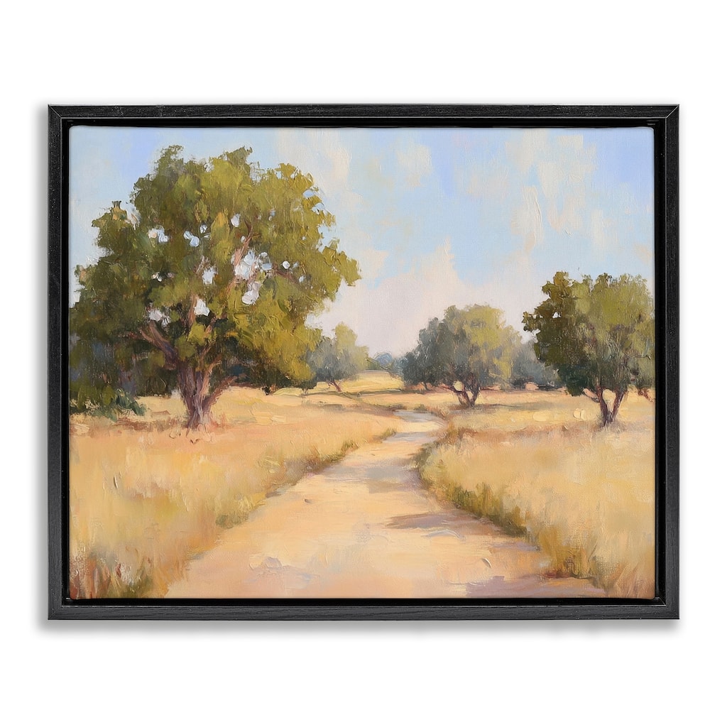 Stupell Getting Lost Natural Field Framed Floater Canvas Wall Art Design By Petal Prints Design