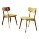 preview thumbnail 130 of 141, Christopher Knight Home - Chazz Mid-Century Modern Upholstered Dining Chairs Set with Solid Wood Splayed Leg