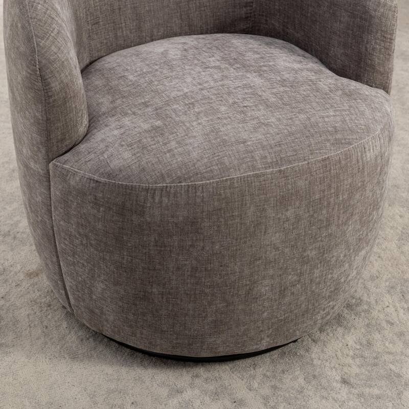 Armchair with black powder coated metal ring
