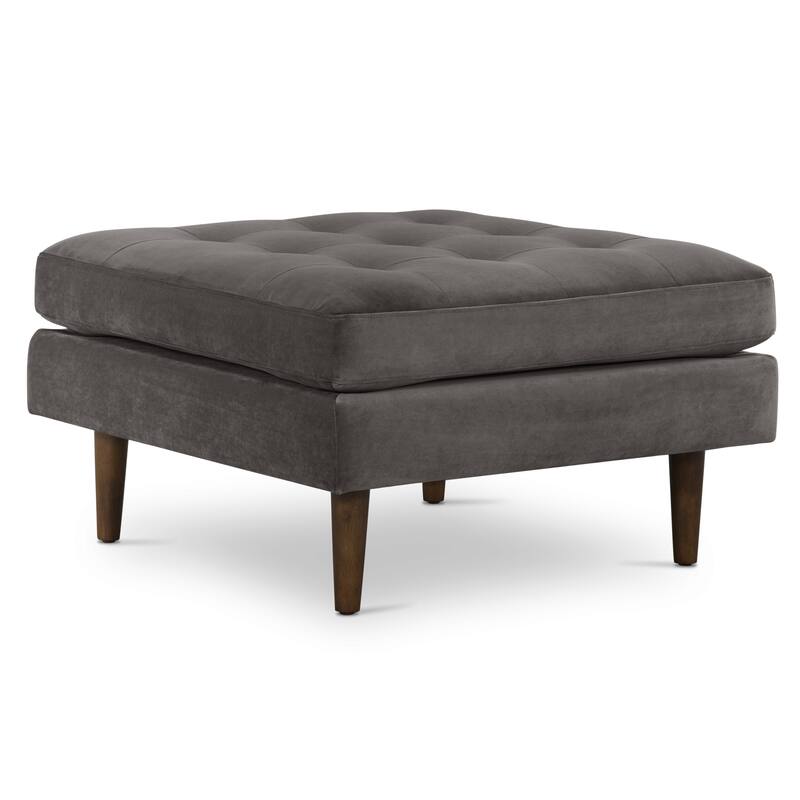 Poly & Bark Napa Velvet Fabric Ottoman