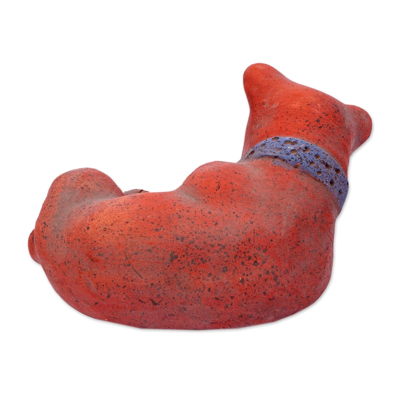 Novica Handmade Tlachichi Puppy Ceramic Figurine