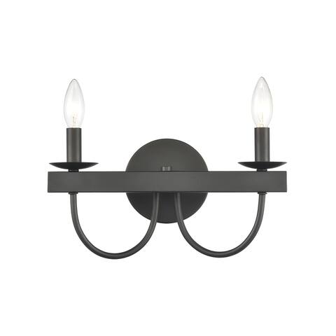 Williamson 2-Light Vanity Light in Black